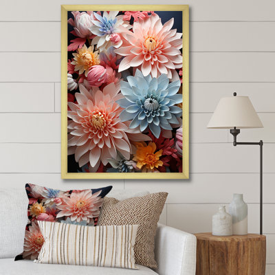 «Soft Elegance Mums Flowers IV» sur toile