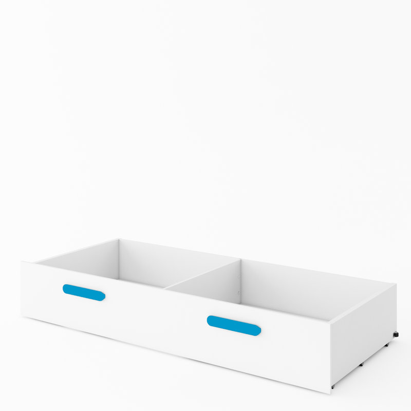 EU Single - 90 X 200 Cm Ottoman Storage Bed with Mattress, Blue