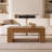 Lift Top Coffee Table with Hidden Storage, Wooden Rectangle Center Table for Home Living Room Office, Oak