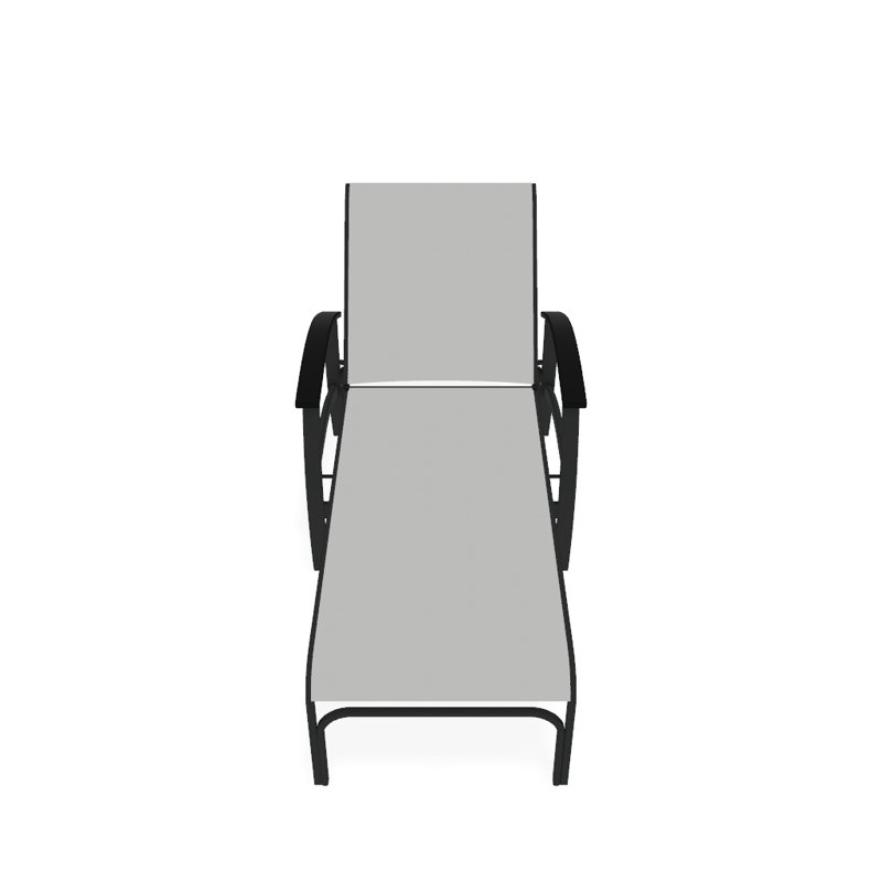 Chaise longue inclinable Askar, Blanc 6D Sunbrella®, Graphite classique P30, Graphite texturé