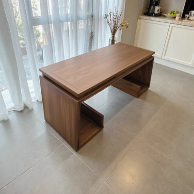 Solid wood elm large desk