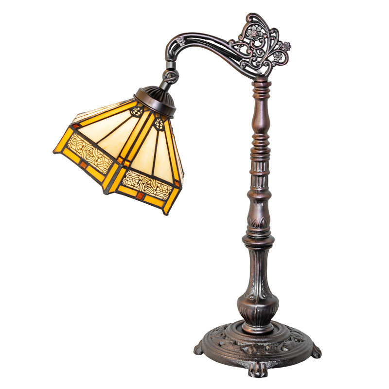 20" High Peaches Bridge Arm Table Lamp