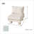 Choi W27.1"*D28.9"*H25.7" Outdoor Patio Deep Seating Aluminum Wood Grain Armless Lounge Chair With Beige Cushions