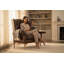 Upholstered Full Grain Leather Wingback Chair