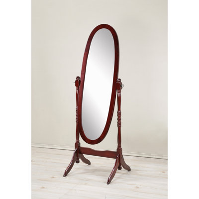 Traditional Queen Anna Style Wood Floor Cheval Mirror