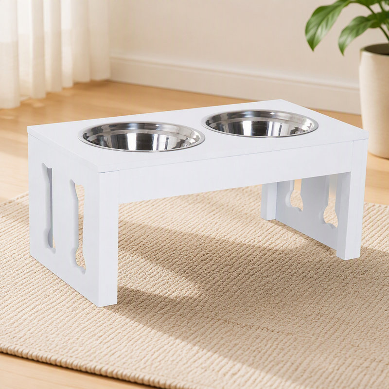 Gamelle en bois pour animaux de compagnie