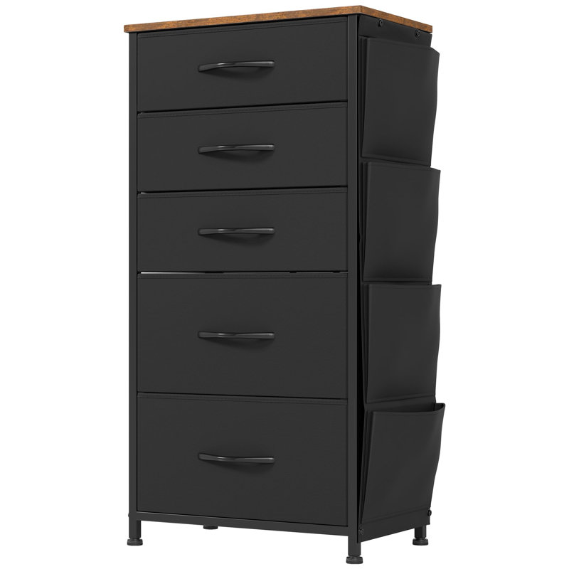 Metal Rectangle Accent Cabinet, Black
