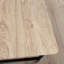 Tabouret industriel à hauteur de comptoir - structure en métal noir - siège imitation grain de bois
