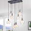 Luminaire suspendu géométrique 8 lumières grappe Spillman