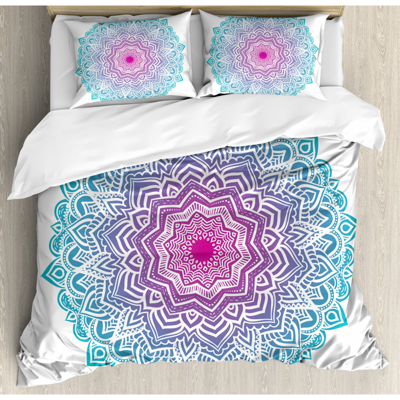 Eclectic Polyester Geometric Shapes Duvet Cover
