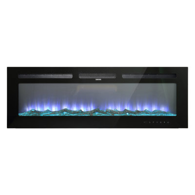 Rayva Front-Venting Recessed and Wall-Mounted Electric Fireplace 