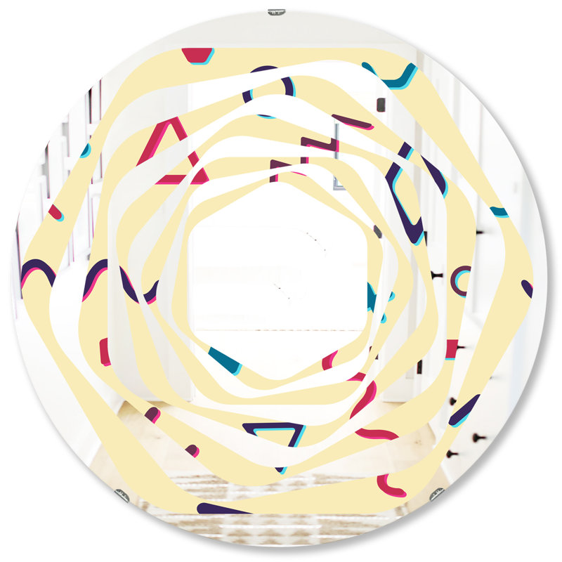 Miroir mural Whirl Abstract, H 31,5 po x l po