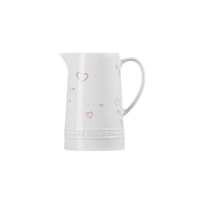 Le Creuset Stoneware Signature Pitcher Mon Coeur 1.6 Qt