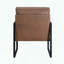 Chaise d'appoint en similicuir avec structure en métal exposée-1631905904