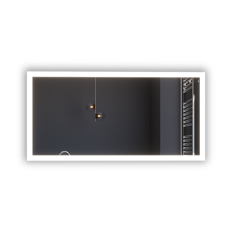 Quillen Modern Contemporary LED Lighted Bathroom Vanity Mirror, 30" H x 60" W