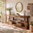 63" Solid Wood Console Table, 3-Tier Storage Narrow Sofa Table