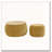 2-Piece Set Round Chenille Storage Ottoman, Equipped with a Drum Shaped Small Stool-997218223