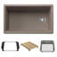 Inteos SILGRANIT 33" Single Bowl Reversible Undermount Workstation Kitchen Sink-966452603