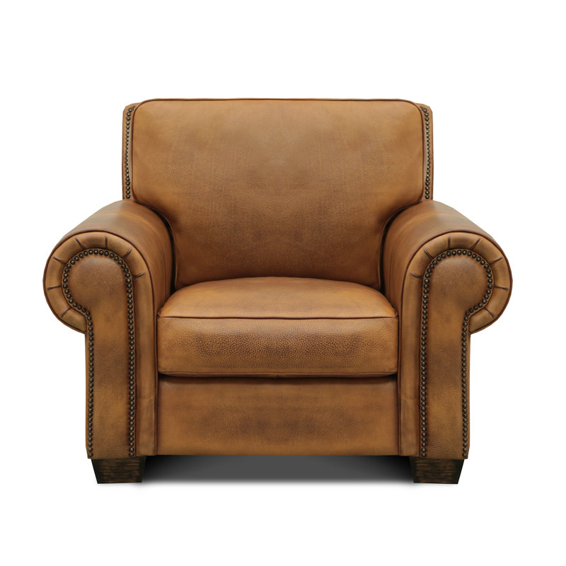 Valencia Tan Leather Transitional Recliner Armchair