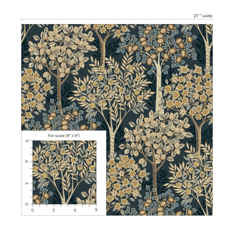 Rouleau de fleurs Adeanna, Doré / brun / bleu