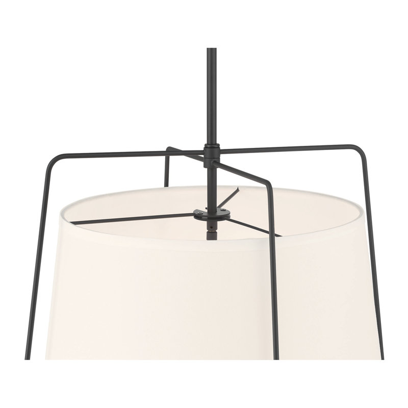 Luminaire suspendu 3 lumières Chole, H 58,5 po x l 20 po x P 20 po, Noir mat, Trois lumières