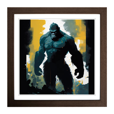 King Kong Gestural Art - Framed Print