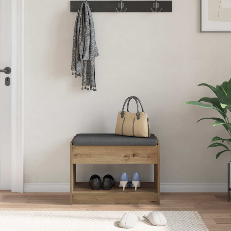 Storage Bench, Artisan Oak, 45 cm H x 63 cm L x 38 cm D