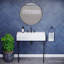 Lavabo de salle de bain piédestal rectangulaire en céramique avec trop-plein 34,7 "Swiss Madison Carre-98076192
