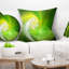 Green Fractal Abstract - Coussin imprimé abstrait-30617597-30617593