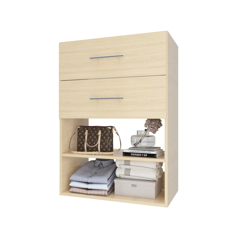 Système d'organisation à 2 tiroirs, Bois, H 36 po x l 19,5 po x P 14 po