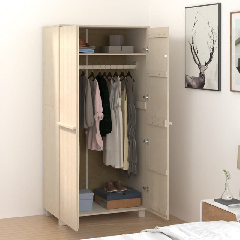 Jabier 2 Door Wardrobe, Honey Brown