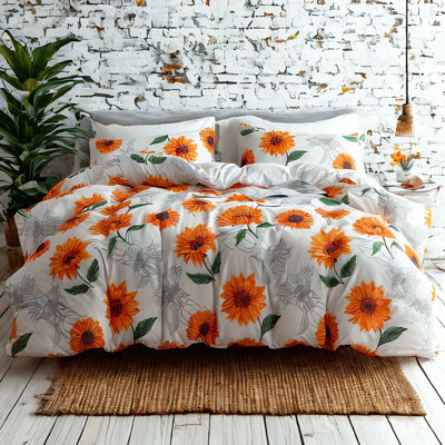 Microfiber Buffalo Check Duvet Cover Set - Ultra Soft Printed, Zipper & Corner Ties