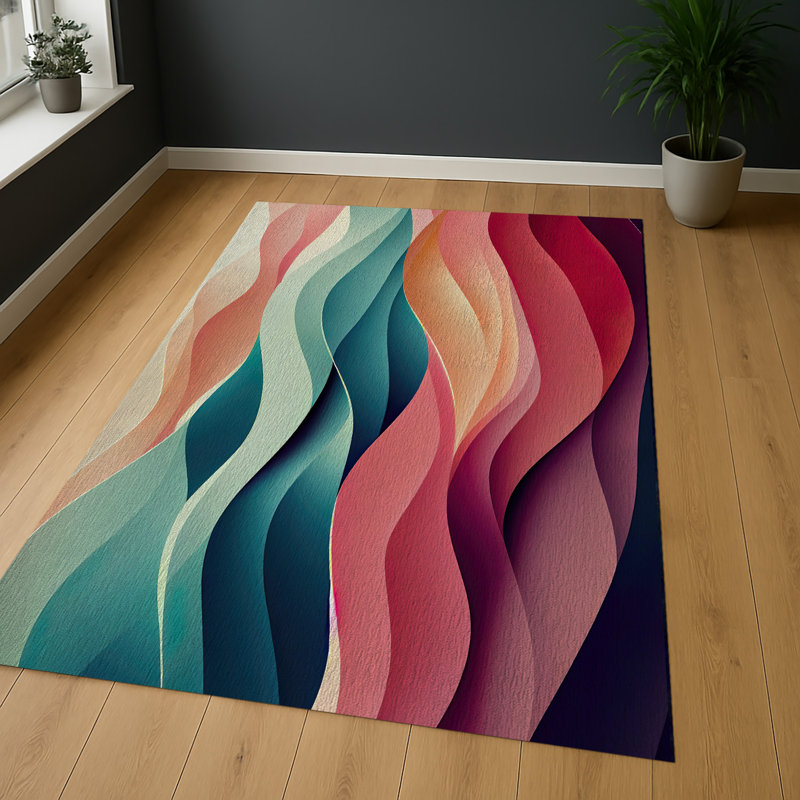 Geometric Area Rug, Runner 70 x 140 cm