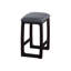 Tabouret à hauteur de comptoir en tissu et espresso vieilli