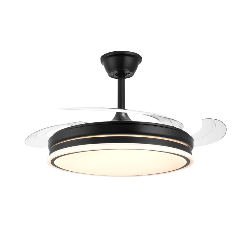 Ceiling Fan with LED Lights, Black