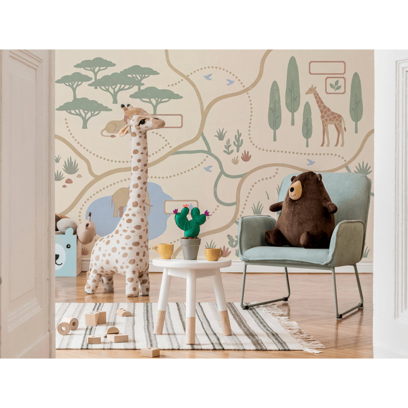 Safari Safari, Peler et coller, 200 po x 120 po