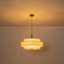 Luminaire suspendu tambour en tissu de lin blanc à 3 lumières à intensité variable-1970404986