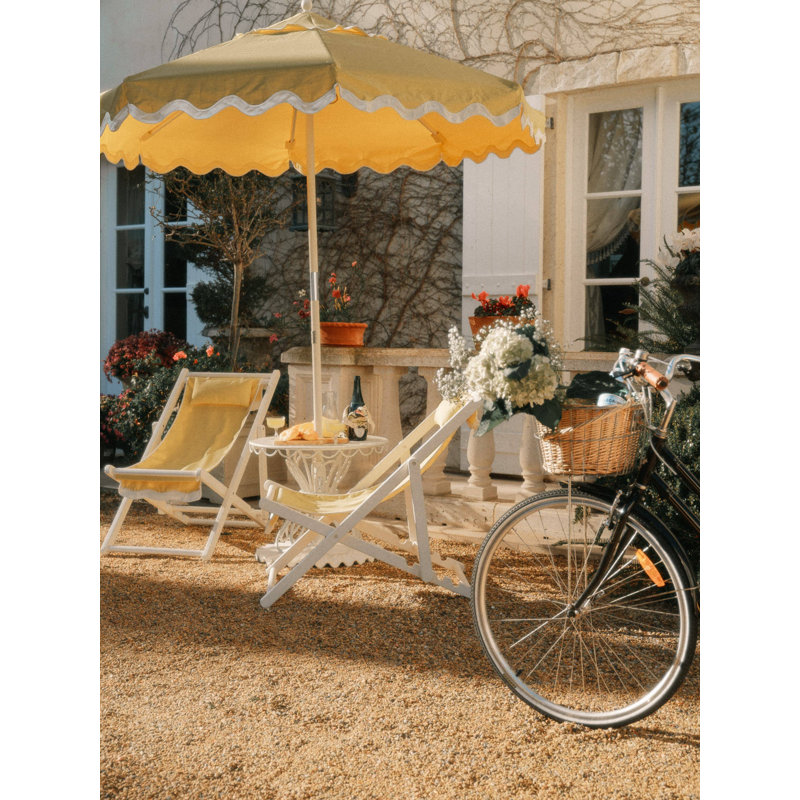 Market 84'' W Umbrella, Yellow/White