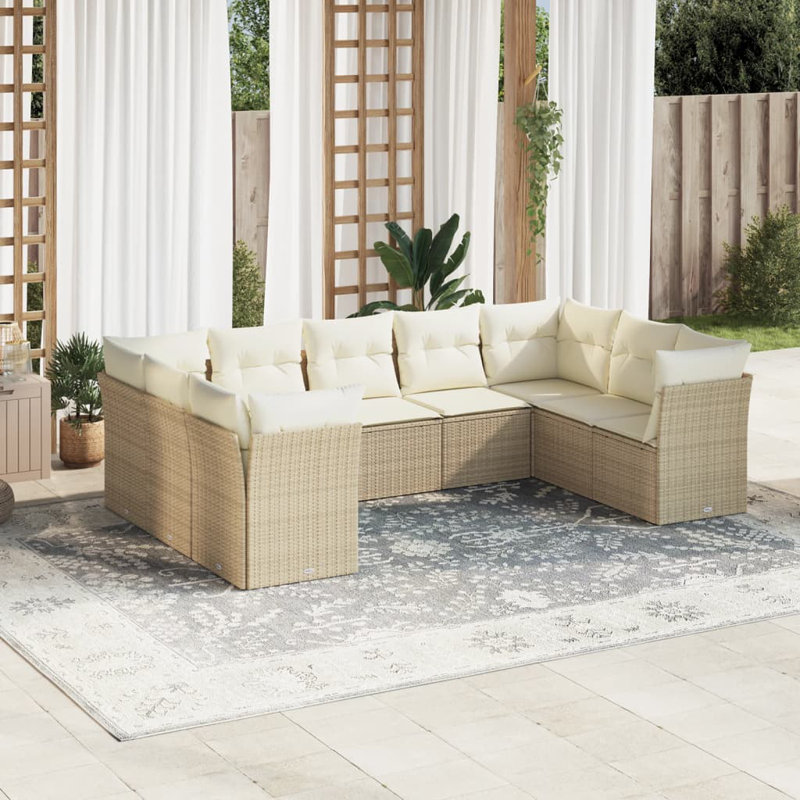 Ensemble de canapé de jardin Vidaxl, Beige