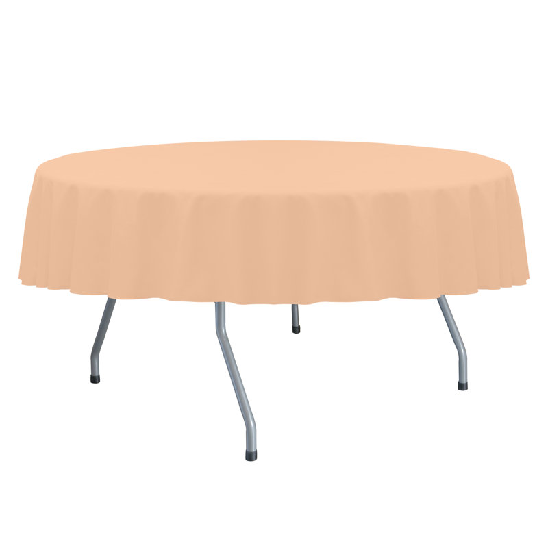 Solid Color Round Tablecloth, 2, Peach