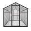 Serre en polycarbonate noir avec fonctions de ventilation et de drainage pour jardin, cour arrière, balcon de 6 pi x 12 pi