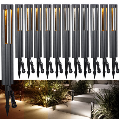 Balise de chemin DEL basse tension 5CCT, luminaires extérieurs en aluminium pour l'aménagement paysager, 12-24 V CA/CC, éclairage paysager intégré