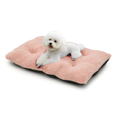 Plush Dog Bed, Fluffy Dog Cage Bed, Washable Mat with Non-Slip Bottom for Dogs