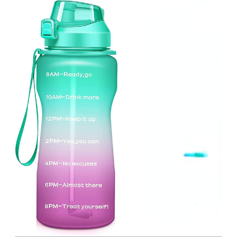Orchids Aquae 128oz. Insulated Stainless Steel Water Bottle Straw