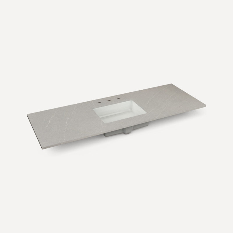 Dessus de meuble-lavabo en pierre de quartz, Serena éternel