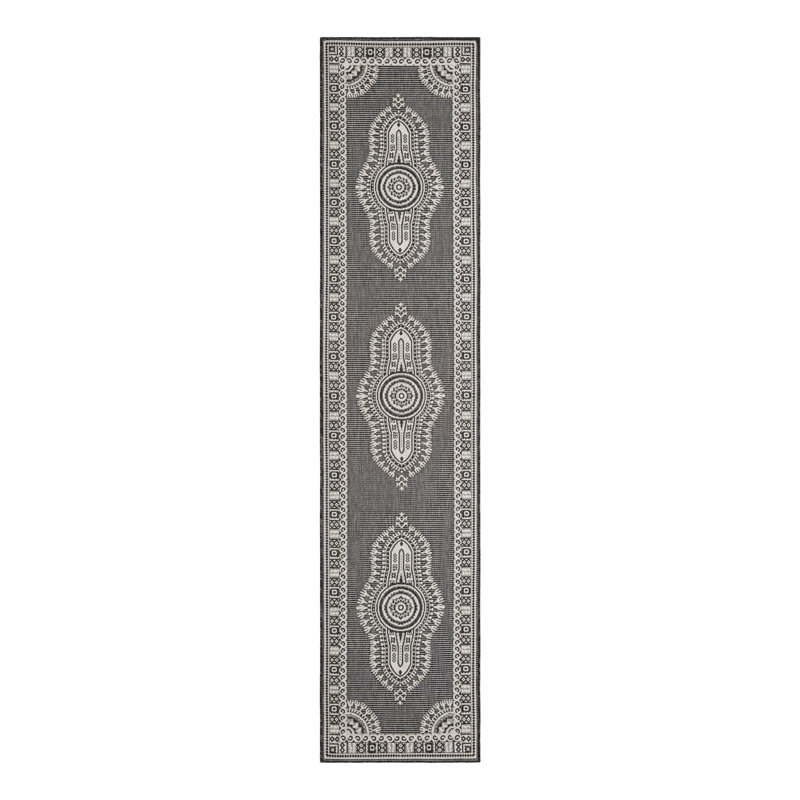 Tapis intérieur / extérieur traditionnel, Tapis de couloir 2 pi 7 po x 12 pi