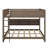 Queen Over Queen Bunk Bed With Cabinets And USB Ports-1167629593