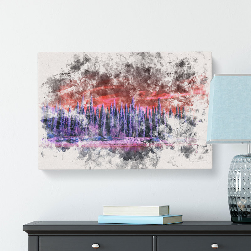 Cypress Trees - Wrapped Canvas, 50cm H x 76cm W x 3cm D