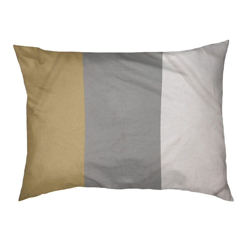 Coussin Colorado, Moyen (l 28 po x P 18 po x H 6 po), Doré / Gris moyen