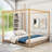 Plyler King Wood Canopy Platform Bed-1647991490